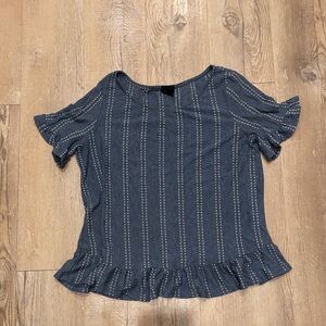 W5 blue peplum top